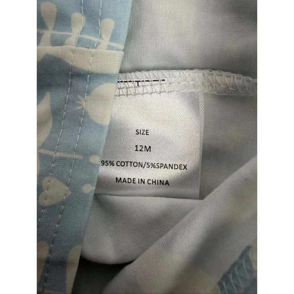 Stitchy Fish Boutique 12 Months Light Blue White Rabbit set